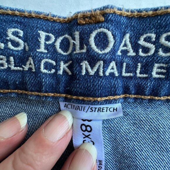 U.S. Polo Assn Men's Black Mallet Slim Fit Jeans W38 L32 Sexy Grunge Hip-Hop NWT - Picture 11 of 16